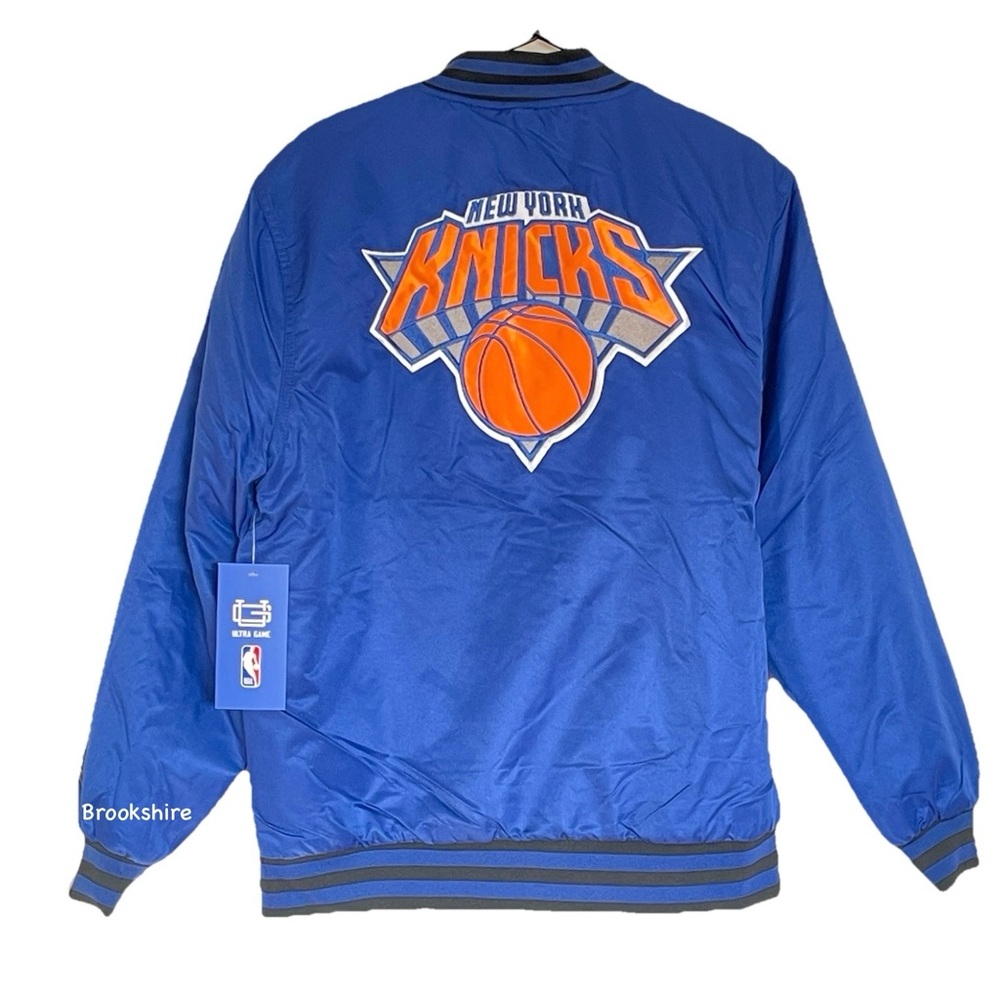 NBA Ultra Game New York Knicks Satin Bomber Varsity Jacket Men’s Size M & L